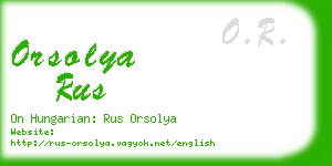 orsolya rus business card